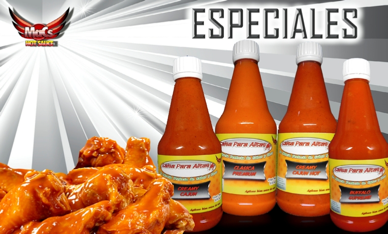 botellas de salsa para alitas picosas especiales